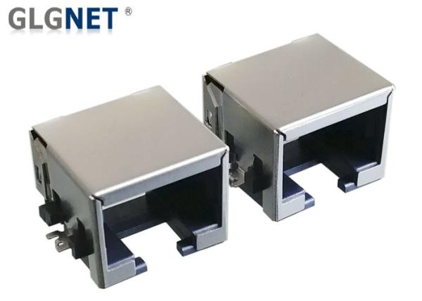Single Port Rj45 Magnetics Connector , Tab Down 8P8C Magnetic Rj45 Jack Without LED