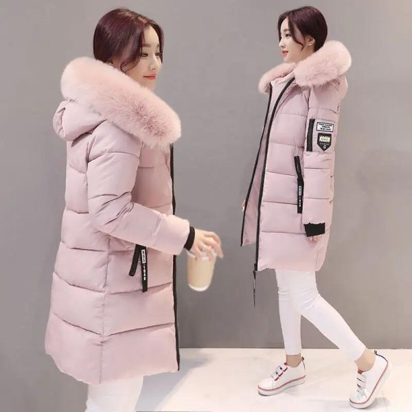                  Women Winter Cotton Coat Fur Collar Jackets Fashion Blazer Winter Padded Parka Clothes Bomber Jacket for Women             
