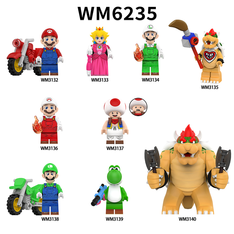 Mario Princess Peach‌ Building Blocks Minifigures