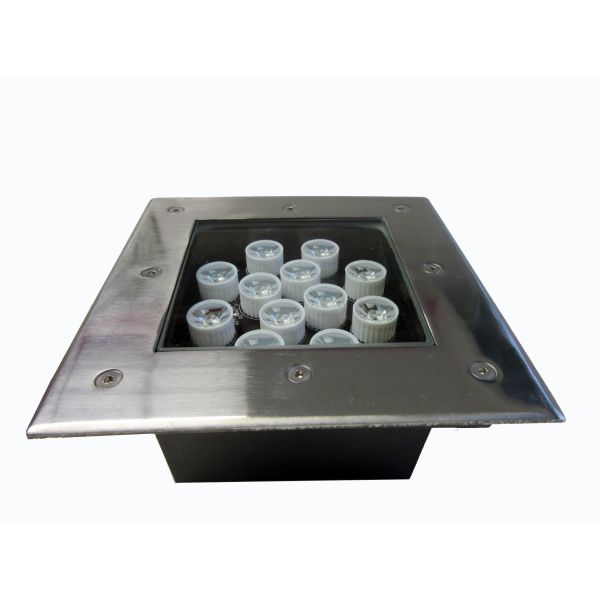 12V светодиодные подземный свет с щеткой отделкой из нержавеющей стали 9w 12w 18w