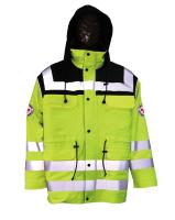 Revestimento impermeável da segurança de Hivis DRK resistente a uma lavagem industrial de 50 vezes para o trabalho do salvamento