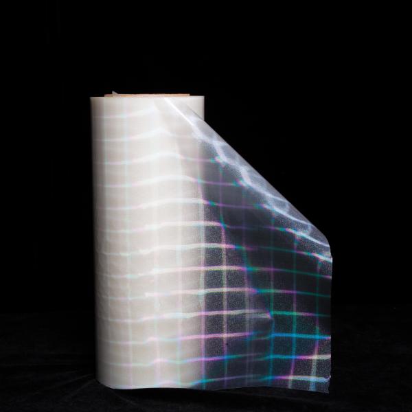 Grid of Square PET Transparent Thermal Holographic Film with EVA Glue Hot Lamination Film for Box Packaging