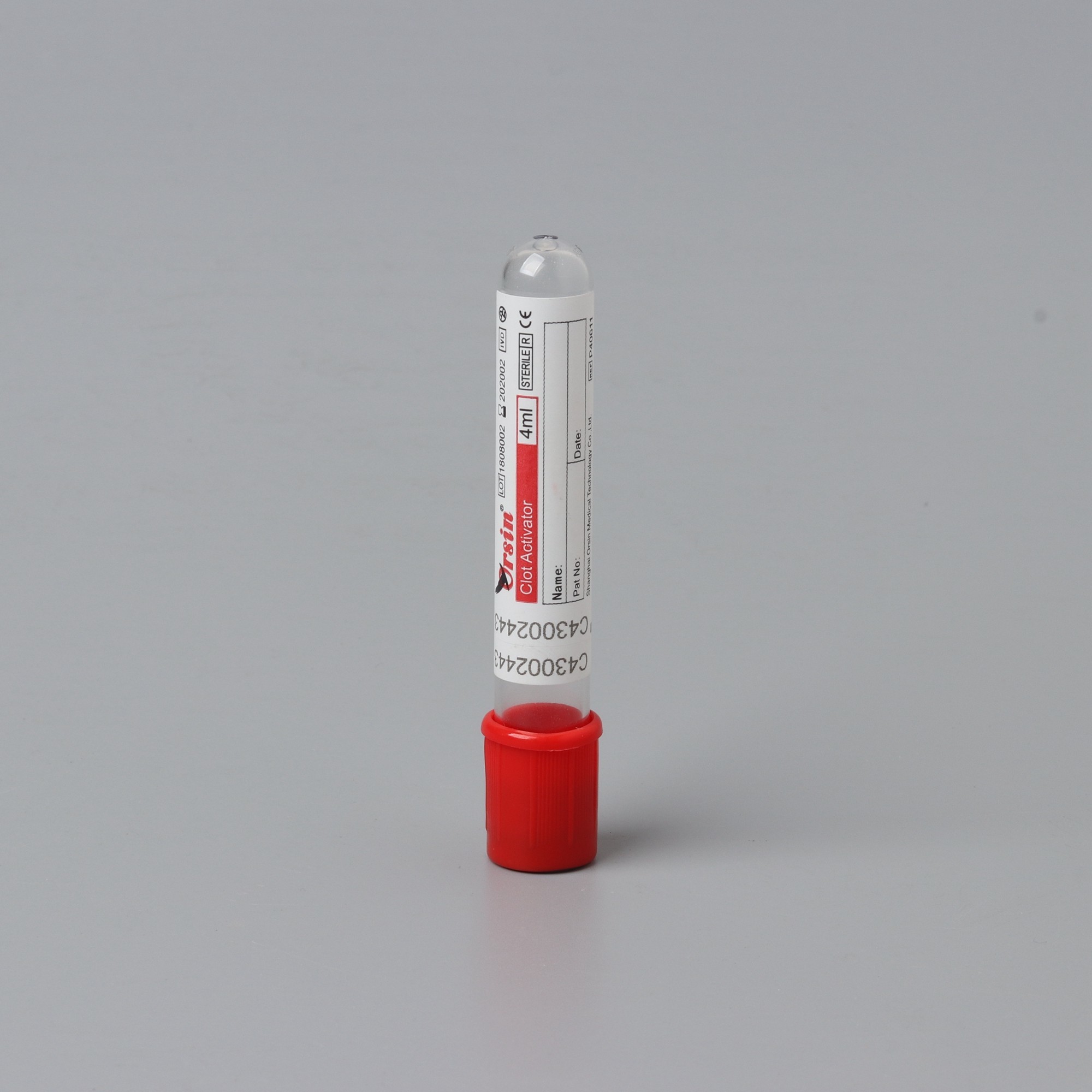 Glass  Cat Clot Activator Cat Serum Clot Activator 6ml 7ml Edta Vacutainer Tubes