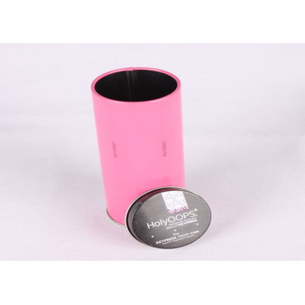 50 x 135 MM Metal Tea Tins With Lids , Pink Metal Storage Tins For Tea Packaging