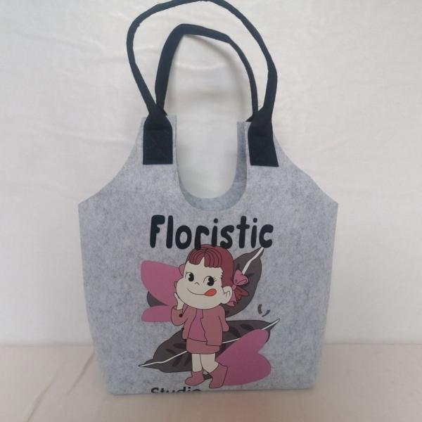 sustainable Eco Friendly Custom Logo Women'S Large Capacity Grocery Felt Bag Reusable Colorful Felt Shopping Tote Bags For Shopping
