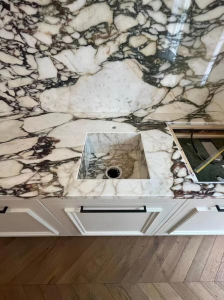 Luxury Bvlgari Purple Marble Countertop | Amethyst Surface for Kitchen & Vanity
