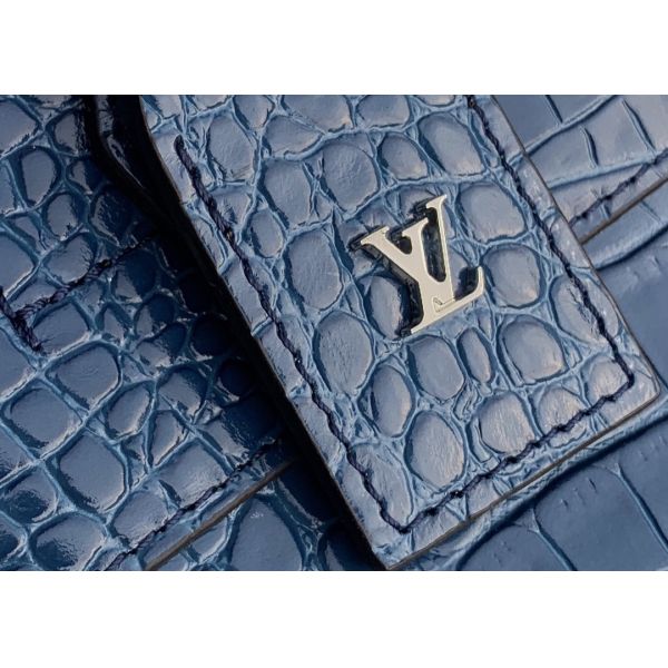 Luxury Cross Body 23cm Crocodile Skin Tote Bag Lock Decoration