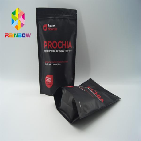 Customized Printing Stand Up Bags Tear Notches For Snacks / Candy / Biscuits