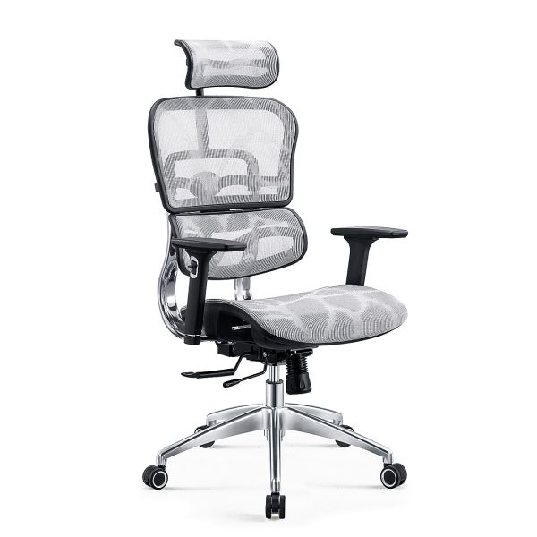 Aluminium Full Mesh Ergonomic Office Chair Revolving For Boss