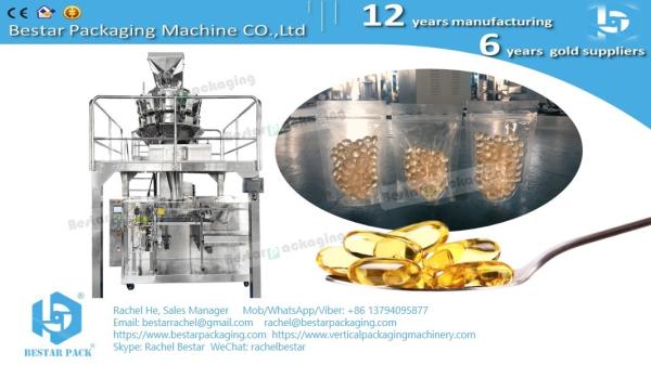 Automated Candy Packaging: 4-Station Doypack Machine For 500G Zip Bags with auto weighing BSDP-260