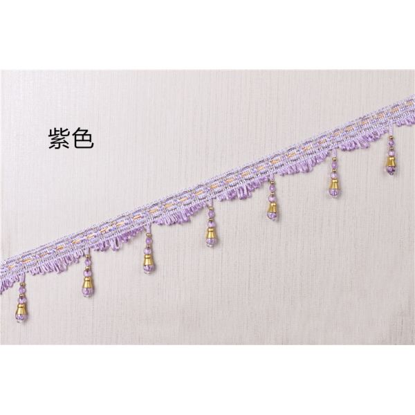 Handmade fashionable chain beads lace tassels fringes for curtain/sofa/pillow decoration