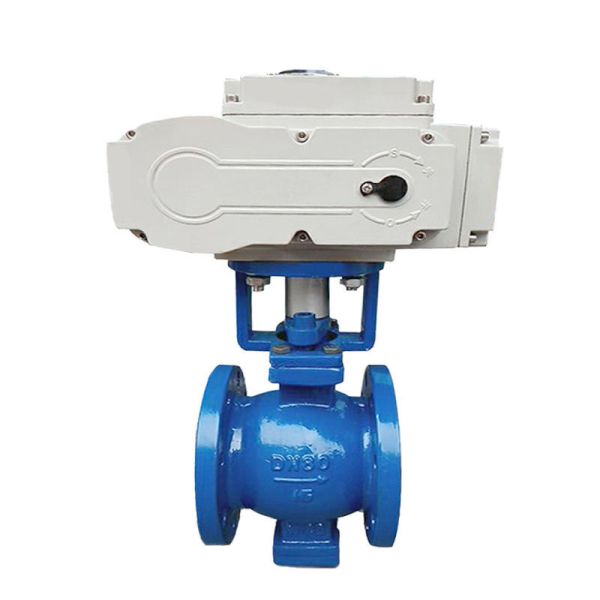 3 Inch Carbon Steel Electric Eccentric Half Ball Valve PTFE Sealing Industrial Type Wear-resistant Ash