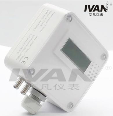 Transmissor de pressão diferencial ajustável com proteção IP 65 e ecrã LCD
