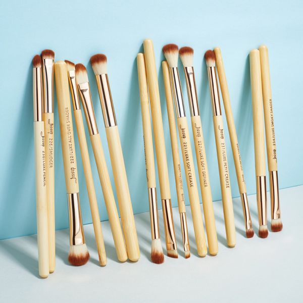 Jessup Bamboo Makeup Brushes Set Full Eye Makeup Kit ODM Available