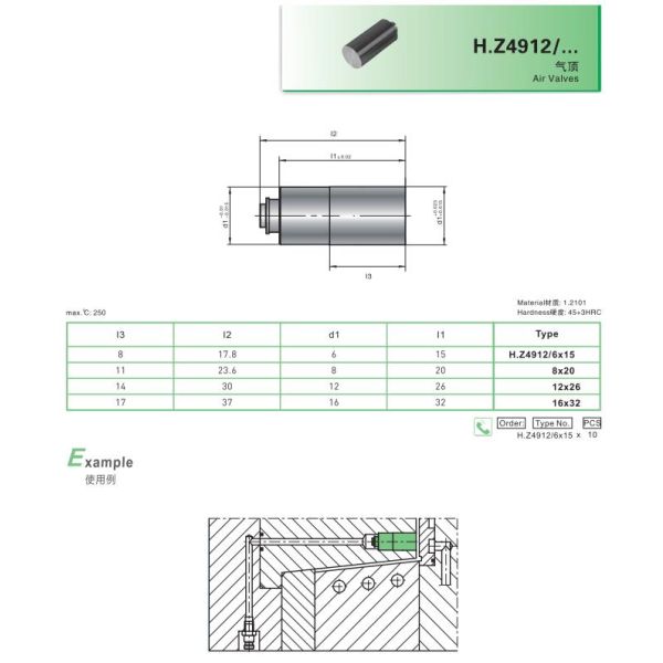 HASCO Air Valves Precision Mold Parts Precision Mold Parts Connector Mold Parts