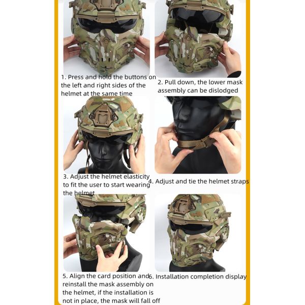 Anti Fog W Assault Tactical Ballistic Helmet Built In Communication 1.9kg