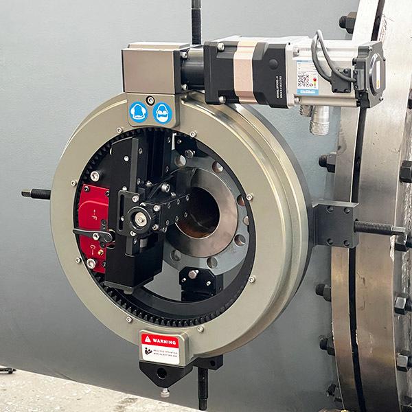 Máquina de refrentado de bridas a 45 RPM, 2-17,7 pulgadas DE, herramienta montada para reparación de bridas de extremos de tubería