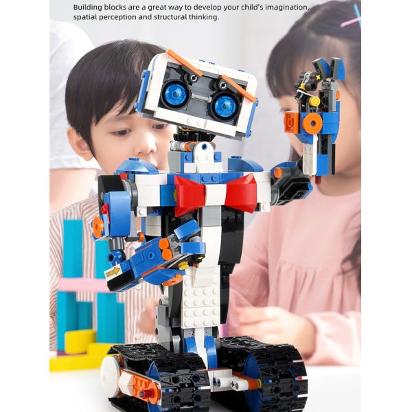 High Simulation Remote Control Robot Toy 2.4G Intelligent Assembly Toy ABS