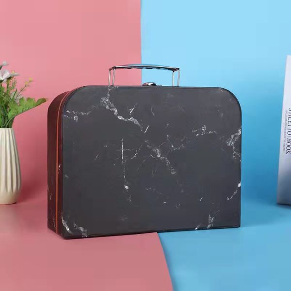 Marble Printed Empty Cardboard Suitcase Gift Box Clothing Birthday Packaging