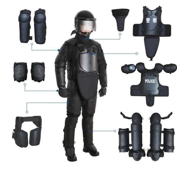Impact Resist PC Back Armor For Riot Control , Body Protection Anti Riot Gear