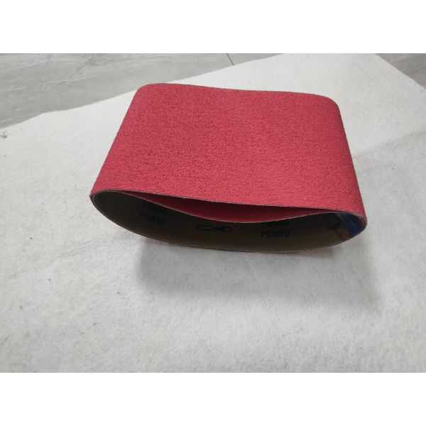 OEM 2x48 Ceramic Red Abrasive Sanding Belt Paper Based For Steel Polishing
