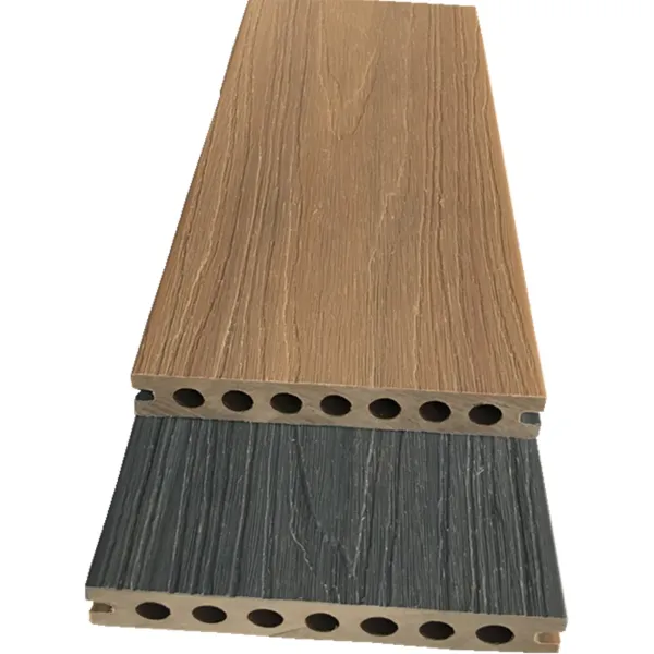 Easily-Installed HDPE Wood Texture Wood Plastic Composite Decking with Ce, Fsc Certificates