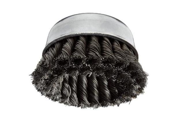Full Cable Two Rows Twisted 6 Inch Wire Cup Brush / Angle Grinder Wire Wheel Brush