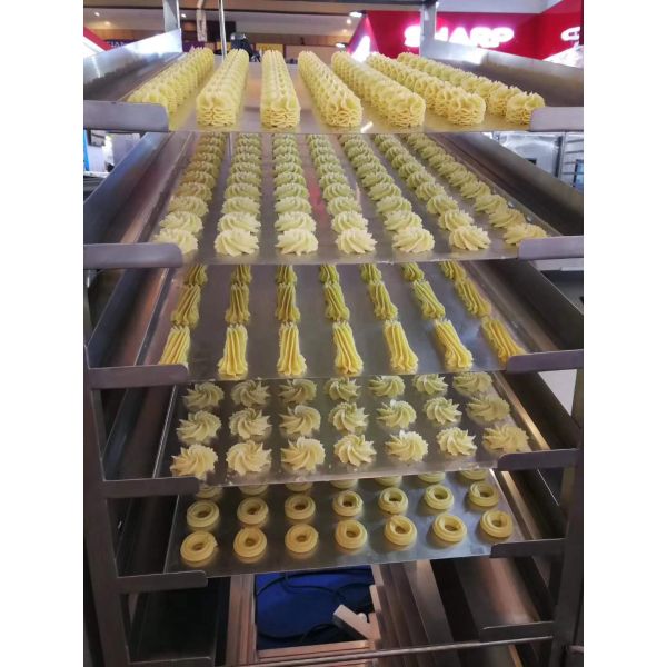 Hot Sales  Automatic New Tray Type Cookies Mechanical/ PLC Cutter And Deposit Cookies Machine Price