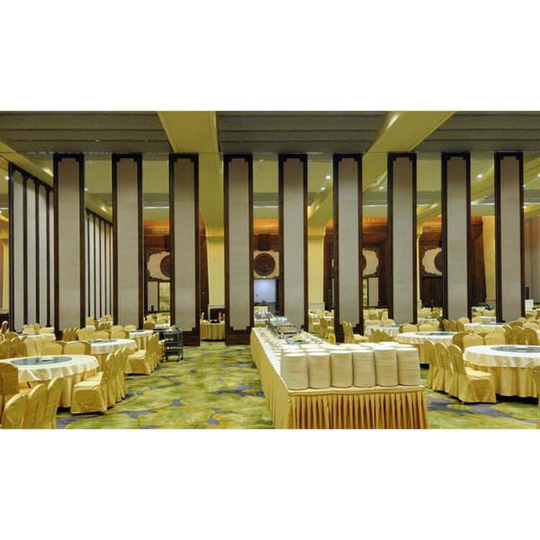 Banquet Hall MDF Operable Panel Partitions , Conference Room Partitions On Wheels