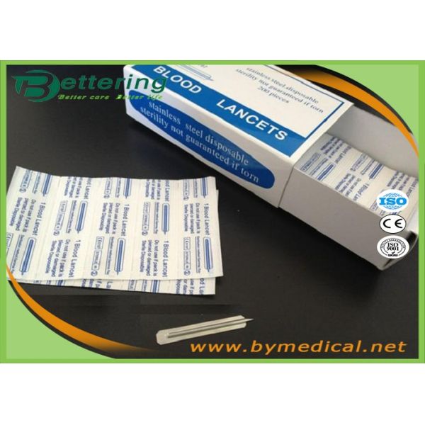 Disposable Sterile Stainless Steel Lancets For Blood Sample Collection S & L Size
