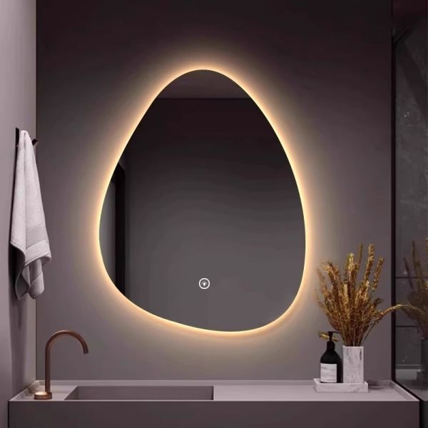 High-End Bathroom LED Mirror for Hotels - Unique Water Drop Design, Anti-Fog,