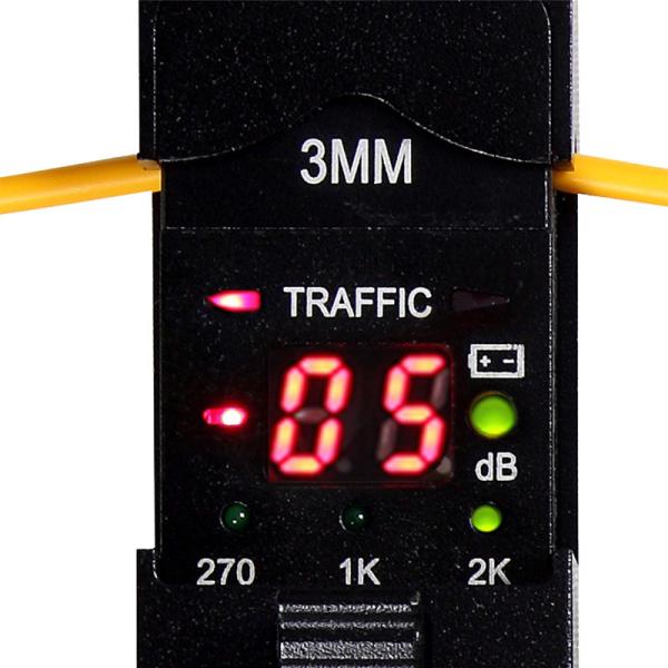 Identificador de fibra ótica Handheld, tipo do poder superior para a televisão por cabo, com 250μm, 900μm, 2.0mm, cabeças do adaptador de 3.0mm