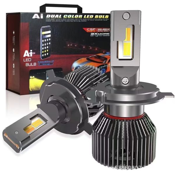 M3 Bluetooth APP Adjustable LED Headlight Multi-Color H7 H4 H1 H3 Front Fog Light