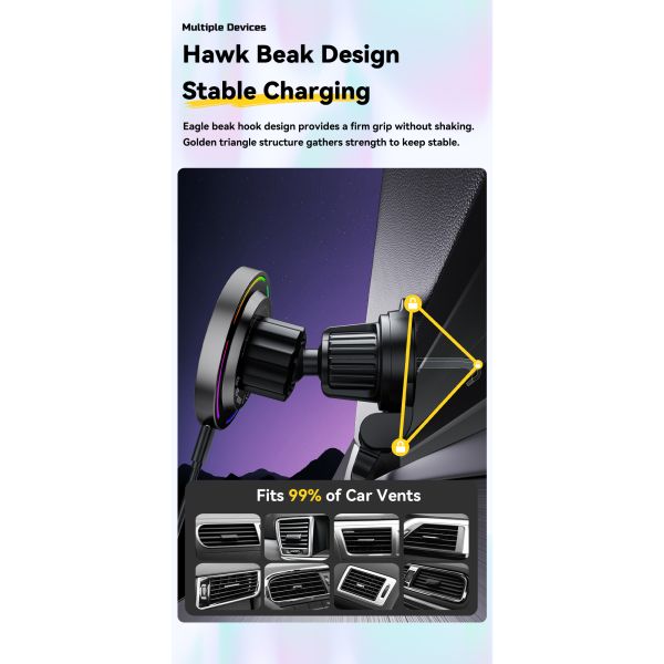 ESSAGER ES-ZJ31 Air Vent Magnetic Cellphone Mobile Phone Holder for Car