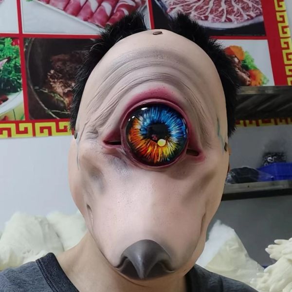 Latex Material Monster Mask One Size Fit Most for Unique Props in Horror Events