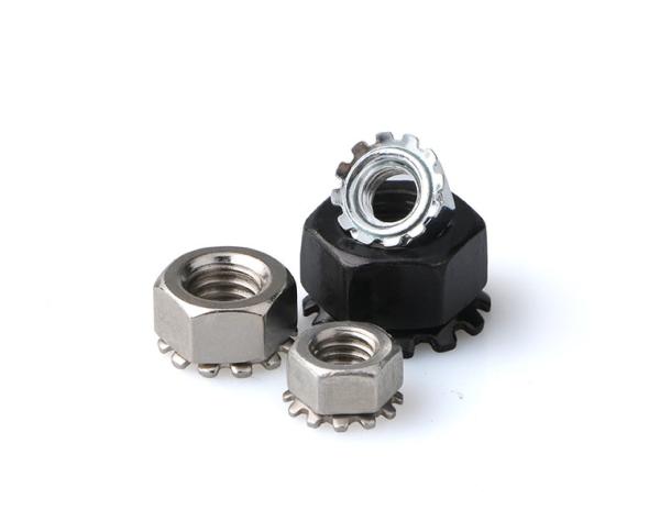 Zinc Plated Steel& Stainless Steel Locknut with External-Tooth Lock Washer K Locknuts