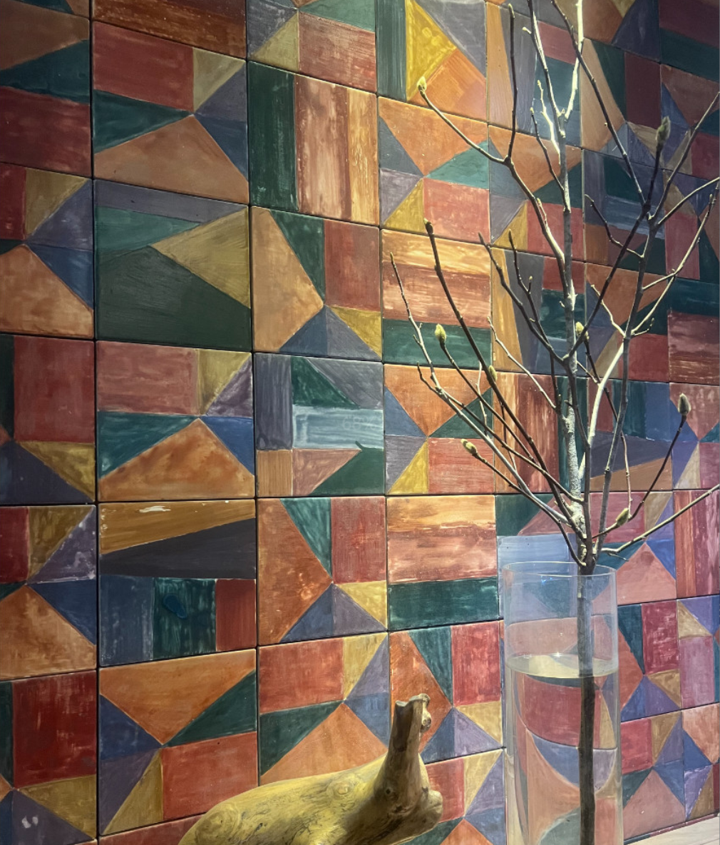 Customized Handmade Cut High Durability Artistic Mosaic Ceramic Tile Handprinted Custom Art Wall Mosaic Ceramic Tiles for Home Hotel Commercial Decoration