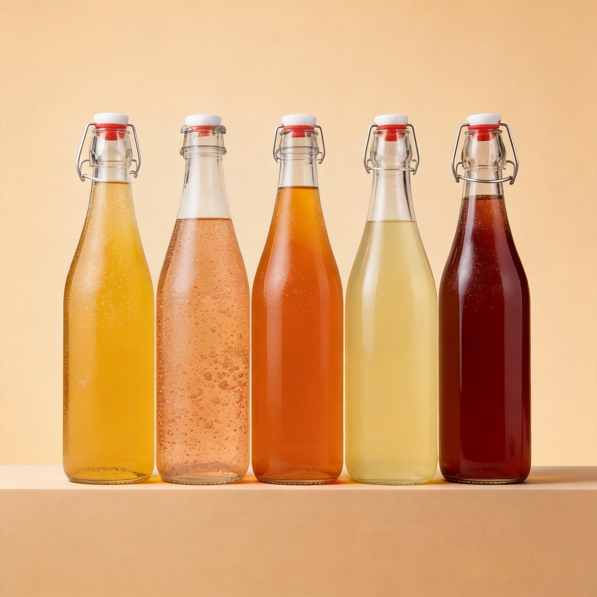 1000ml Flint Square Glass Water Bottle Swing Top For Juice 650g CY-805