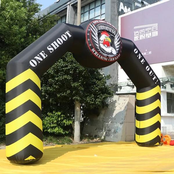 Arco de entrada exterior Arco inflável de corrida de início de linha de chegada Arco inflável para evento publicitário