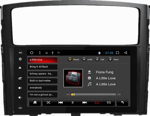 Ouchuangbo car radio gps stereo android 6.0 for Mitsubshi Pajero 2014 with SWC USB Mirror-Link bluetooth AUX