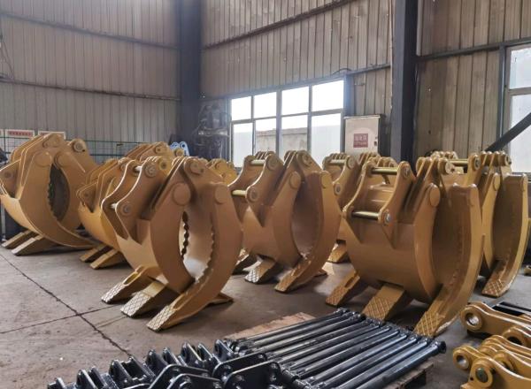 5 a 50 toneladas Manual Mecânico Log Grab Excavator Grapple para madeira, pedra e demolição
