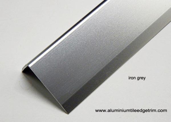 Anodized Effect Angle Shaped Aluminium Floor Trims For Home / Drywall / Countertops