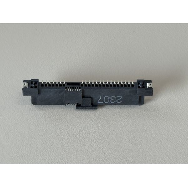 SAS 29 Pin Female Socket SMT Connector with Positioning Column & Fishhook | Gold-Plated for High-Speed Data Systems, Automotive & Storage Applications