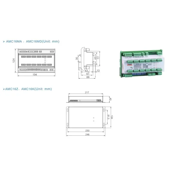 Acrel AMC16 Series Multi-circuit Monitoring Device Multi-Channel Energy Meter
