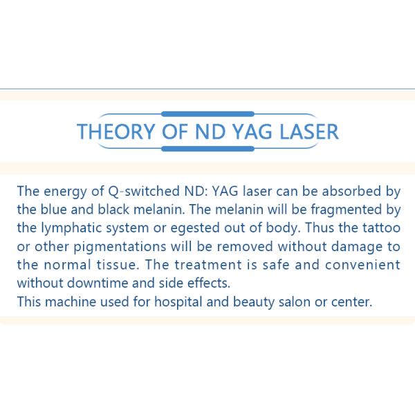 Portable 755nm Pigment Removal Q Switched Nd Yag Laser Tattoo Removal Machine with CE