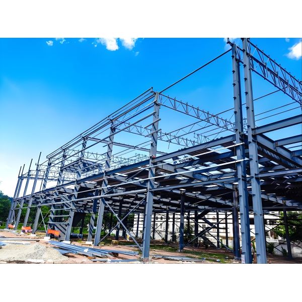 EN10025 Warehouse Steel Structure 100mm - 200mm Multi Storey Modular Buildings