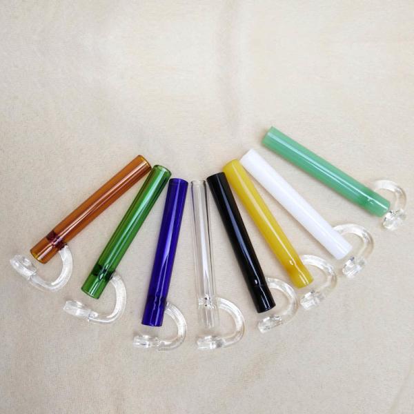 Multiple Colors Glass Hand Pipe For Tobacco Pocket Size 3.9 Inch