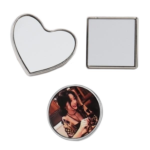DIY Sublimation Blank Metal Badge Brooches Personalised Pin Badges