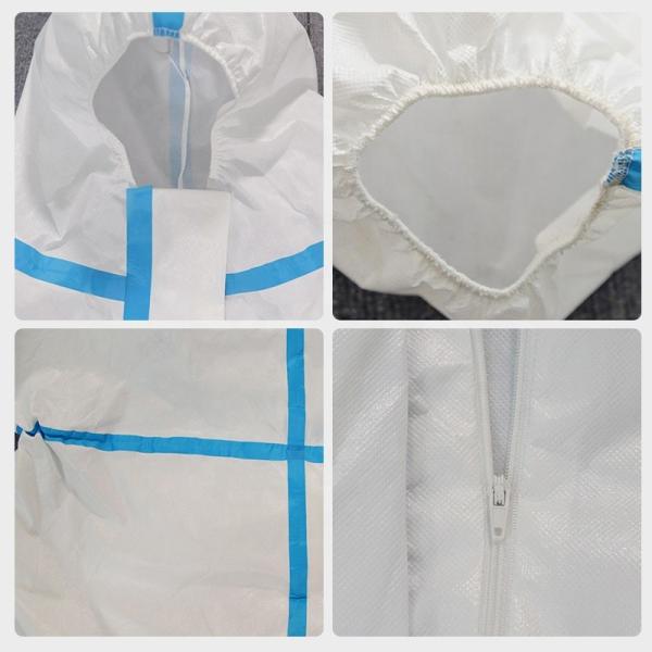 Waterproof Disposable Protective Suits , Virus Protective Clothing CE Certificate