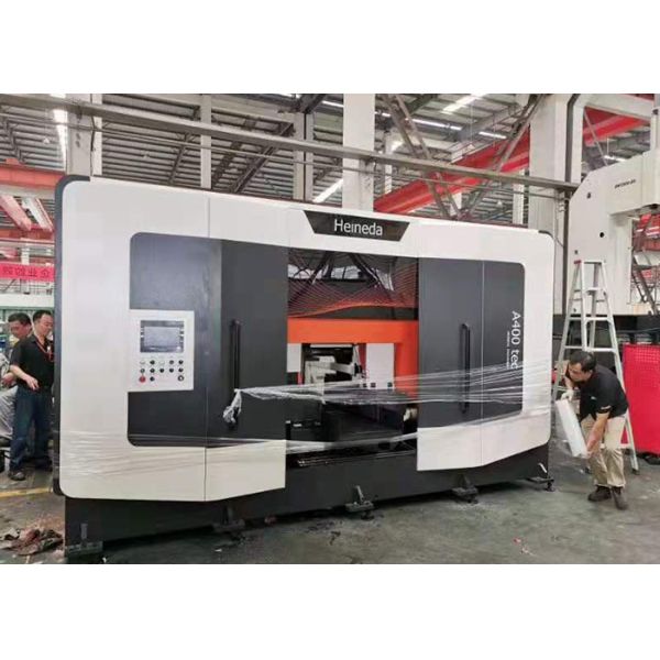 Carbide Blade Guide CNC Horizontal Band Saw Good Stability 45kw Motor 1.5kw Hydraulic Motor